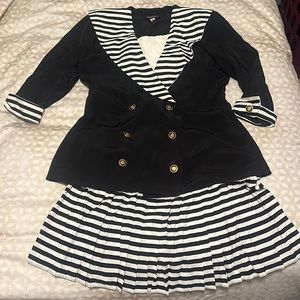John Roberts sailor girl 2piece blazer and skirt combo large